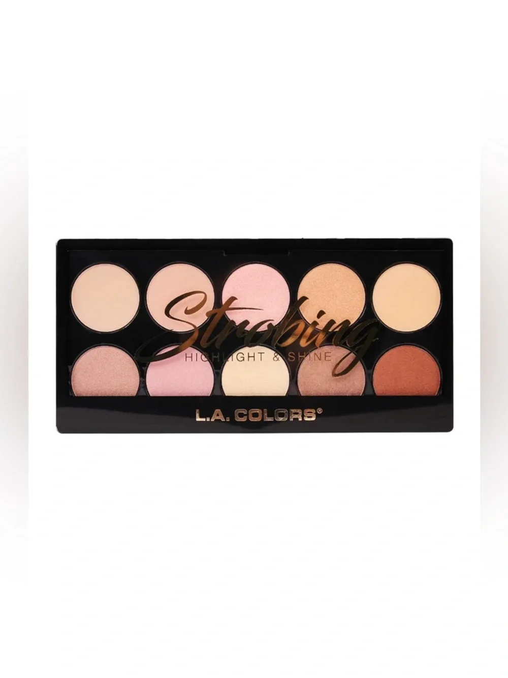 L.A. COLORS Strobing 10 Color Highlight Face Palette